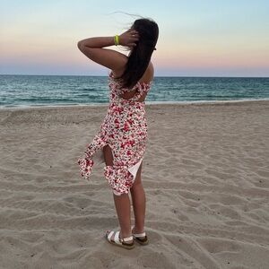 Hello Molly Pink & White Floral Slip Maxi Dress